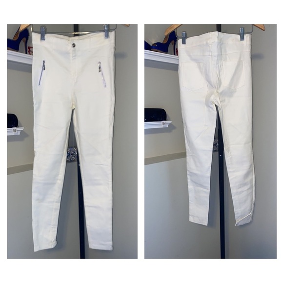 Patrizia Luca Split Front Ankle Pant in White - Picture 2 of 10
